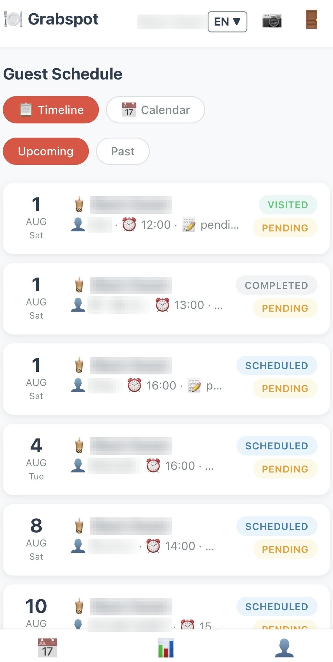 GrabSpot : planification et réservations des visites